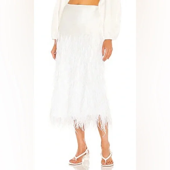 Cult Gaia Laurence Feather Skirt and Strapless Top set - Picture 7 of 7